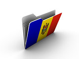 folder icon with flag of moldova