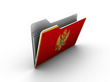 folder icon with flag of montenegro