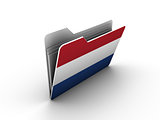 folder icon with flag of netherlands