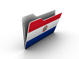 folder icon with flag of paraguay