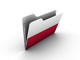 folder icon with flag of poland