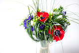 Flowers in a beautiful bouquet of anemones