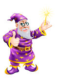 Thumbs up Wizard with Wand