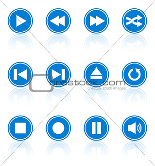 Media player buttons collection