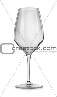 Empty wineglass isolated