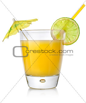 Orange cocktail in a glass
