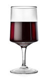 Rectangular glass of red wine