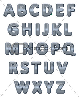 Metallic alphabet. 