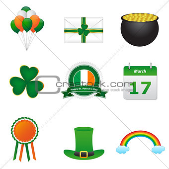 St patrick day icons