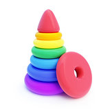 Plastic toy pyramid 3d