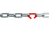 Broken chain link