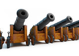 Old pirate cannons