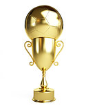 Gold Trophy Cup football