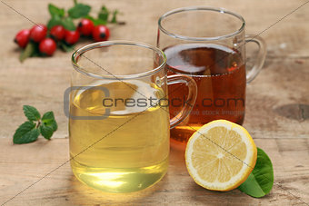 Lemon and rooibos tea