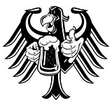 Eagle with beer