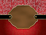 Country paisley and leather background