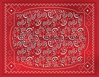 Red Paisley Handkerchief
