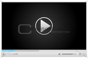 Online video player for web in light colors