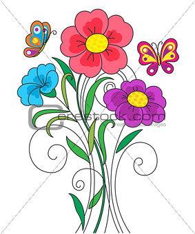 Kidstyle flower illustration