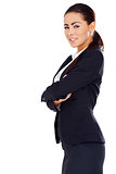 Business woman standing with arms crossed