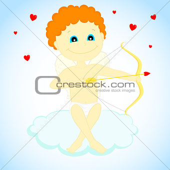 cupid with a bow and arrow