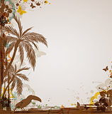 Grunge tropical background