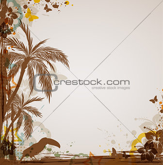 Grunge tropical background