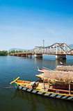 Kampot bridge in cambodia