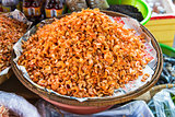 dried shrimp in kep market cambodia
