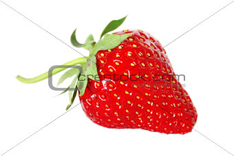 fresh, juicy and healthy strawberry isolated over white