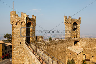 Yard in the Castle of Montalcino, Tuscany, Italy