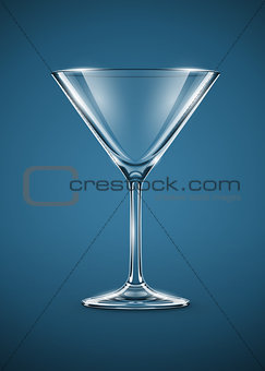 glass goblet for martini cocktails