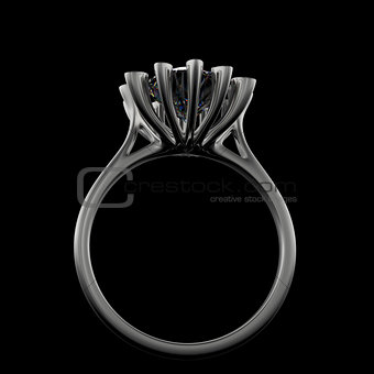 3d rendering of a diamond ring