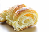 delicious breakfast of fresh puff croissant
