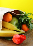 Paper shopping bags - vegetables and fruits