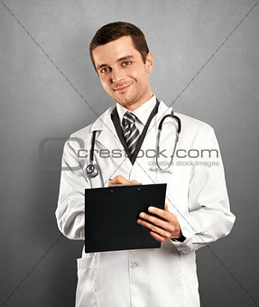 Doctor Man With Clipboard