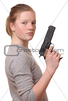 Girl with a gun