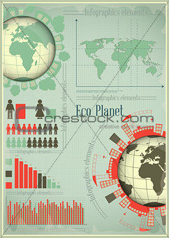 Infographics Eco Planet Earth and Construction