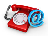 Telephone and e-mail symbol