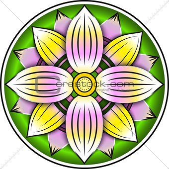 Lotus colorful ornament