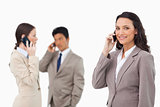 Salespeople on the phone