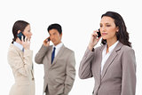 Businesspeople talking on the phone