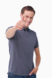 Thumb up given by smiling young man