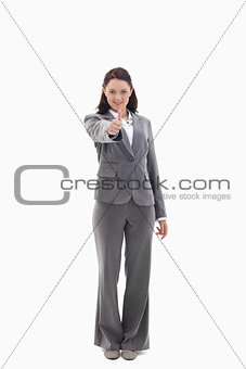 Businesswoman approving