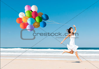 Running and Jumping with ballons