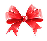 red bow for holiday gift decoration