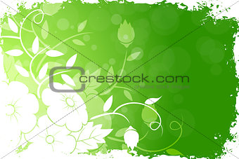 Grungy Floral Background
