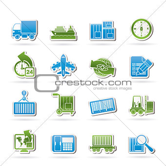 shipping and logistics icons