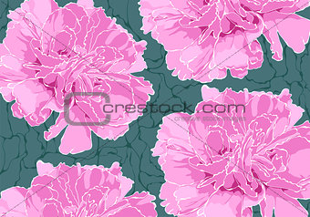 Floral illustration on darck background