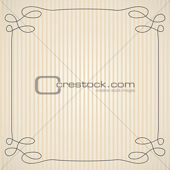 vintage background with simple swirly frame